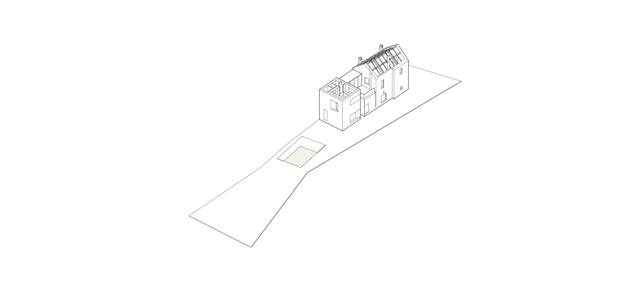 sundaymorning - House in Pezzolo Valle Uzzone - Axonometric drawing showing the levels